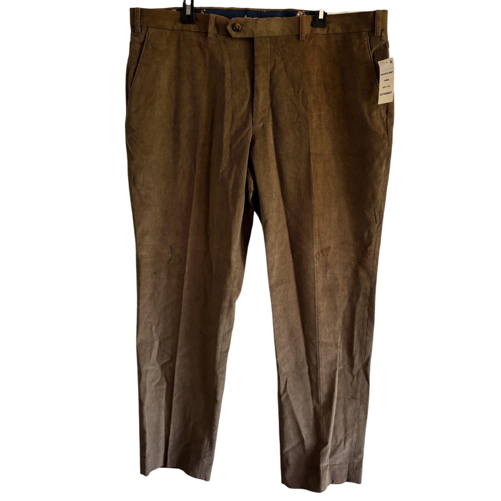 NEW Lauren Ralph Lauren Dewhurst Corduroy Flat Front Pants Mens 40W x 30L Brown